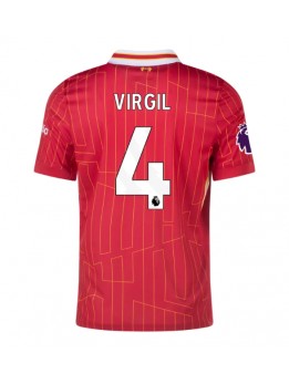 Liverpool Virgil van Dijk #4 Domaci Dres 2024-25 Kratak Rukavima